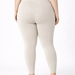 Alternative view of Kadın Yüksek Bel Toparlayıcı Likralı dalgıç Spor Tayt Esnek Battal Büyük Beden - Taş