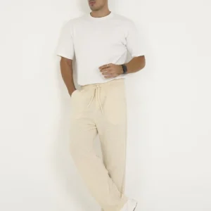 Alternative view of Jakar Kutu Desenli Baggy Eşofman Pantolon - Bej