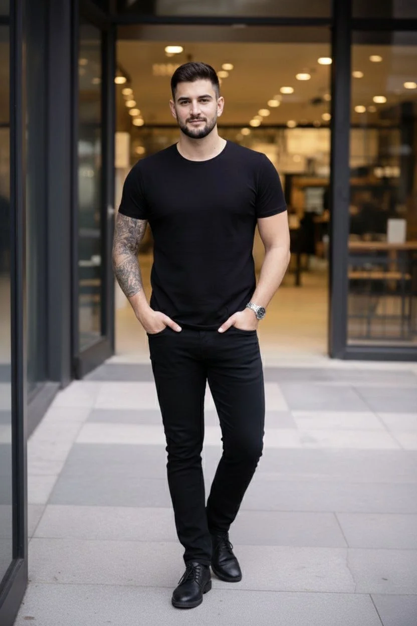 Erkek 3'lü Bisiklet Yaka Tişört – Kısa Kollu Yazlık Slim Fit Body - Siyah, Açık Mavi, Bordo - Görsel 8